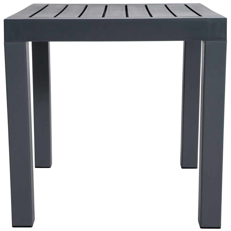 Table basse de jardin ajourée Carrée Polypropylène Gris foncé Omeia - 2