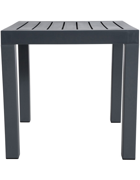 Table basse de jardin ajourée Carrée Polypropylène Gris foncé Omeia - 2