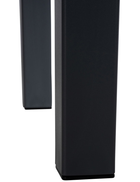 Table basse de jardin ajourée Carrée Polypropylène Gris foncé Omeia - 6