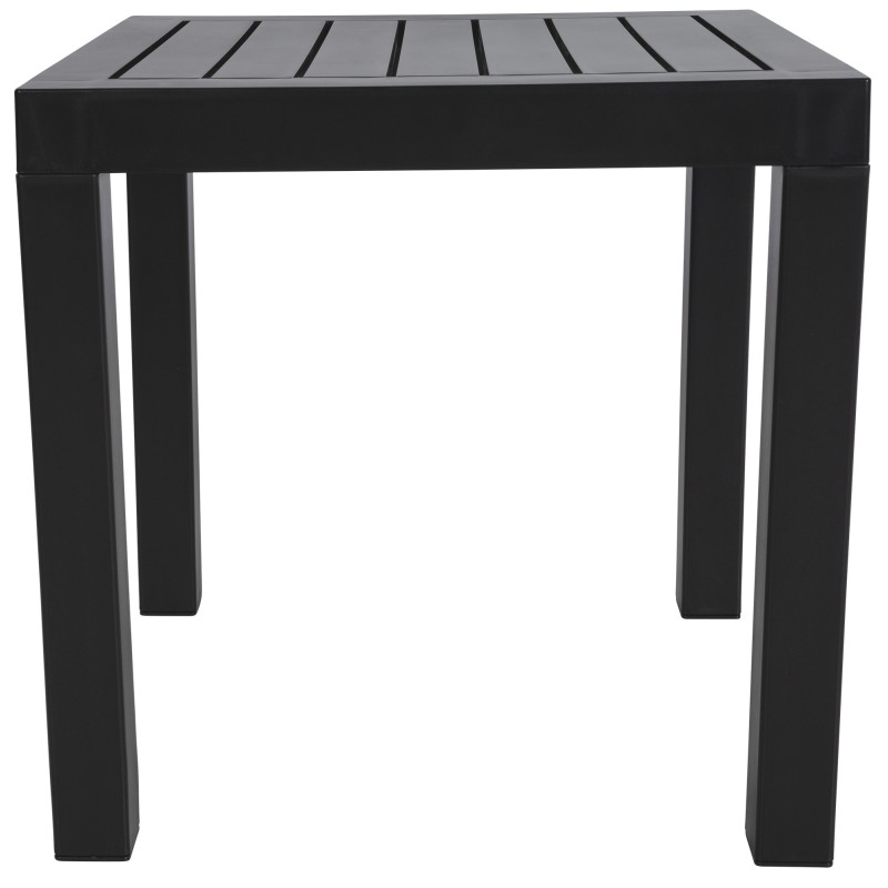 Table basse de jardin ajourée Carrée Polypropylène Noir Omeia - 2