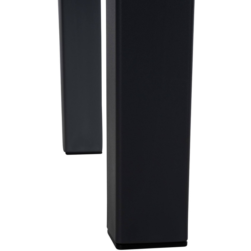 Table basse de jardin ajourée Carrée Polypropylène Noir Omeia - 6