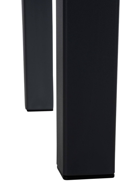 Table basse de jardin ajourée Carrée Polypropylène Noir Omeia - 6