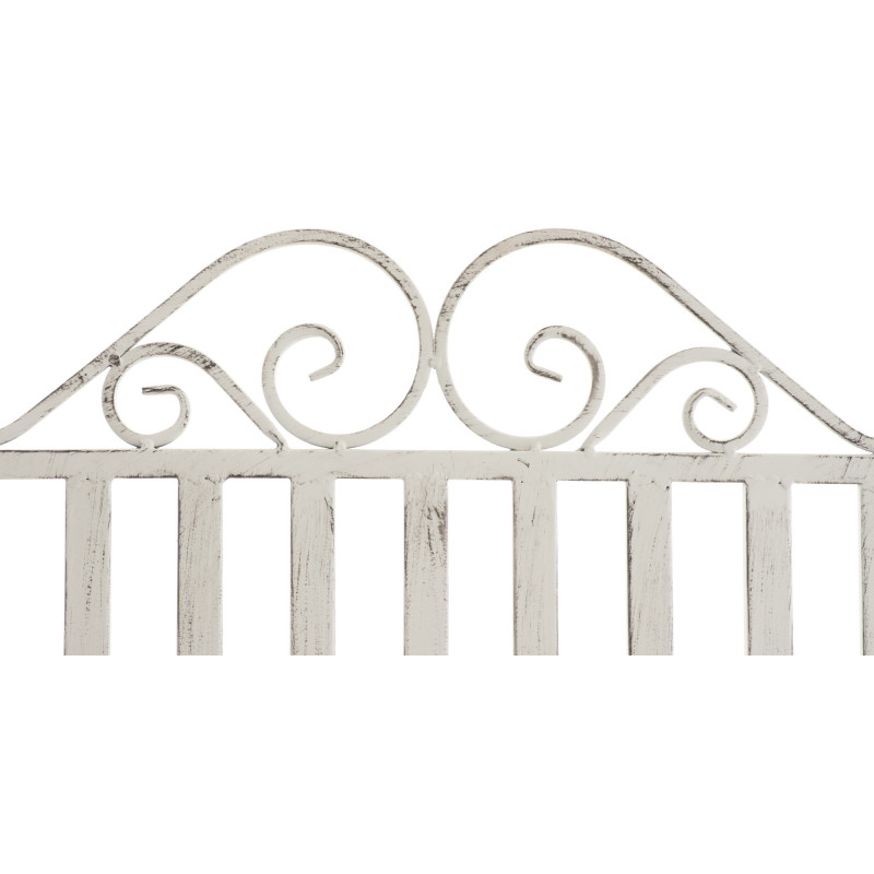 Fauteuil à bascule de jardin romantique vintage Métal Blanc Patiné Oryal - 3