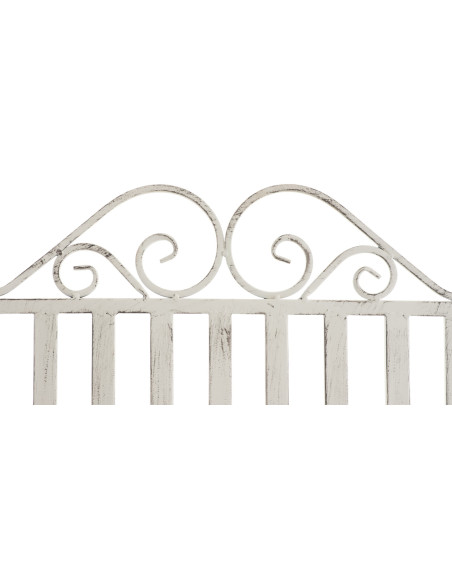 Fauteuil à bascule de jardin romantique vintage Métal Blanc Patiné Oryal - 3