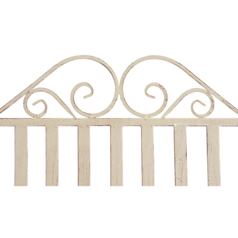 Fauteuil à bascule de jardin romantique vintage Métal Blanc crème Patiné Oryal - 4