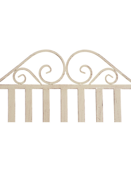 Fauteuil à bascule de jardin romantique vintage Métal Blanc crème Patiné Oryal - 4