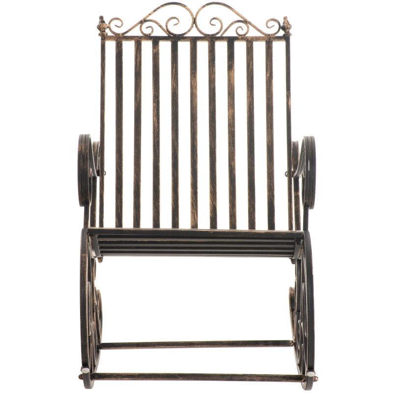 Fauteuil à bascule de jardin romantique vintage Métal Bronze Oryal - 5