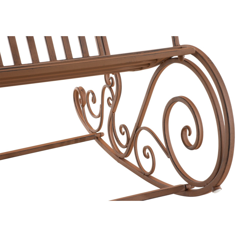 Fauteuil à bascule de jardin romantique vintage Métal Marron Oryal - 2