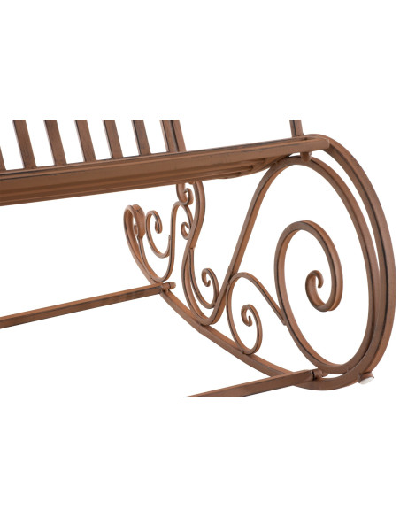 Fauteuil à bascule de jardin romantique vintage Métal Marron Oryal - 2