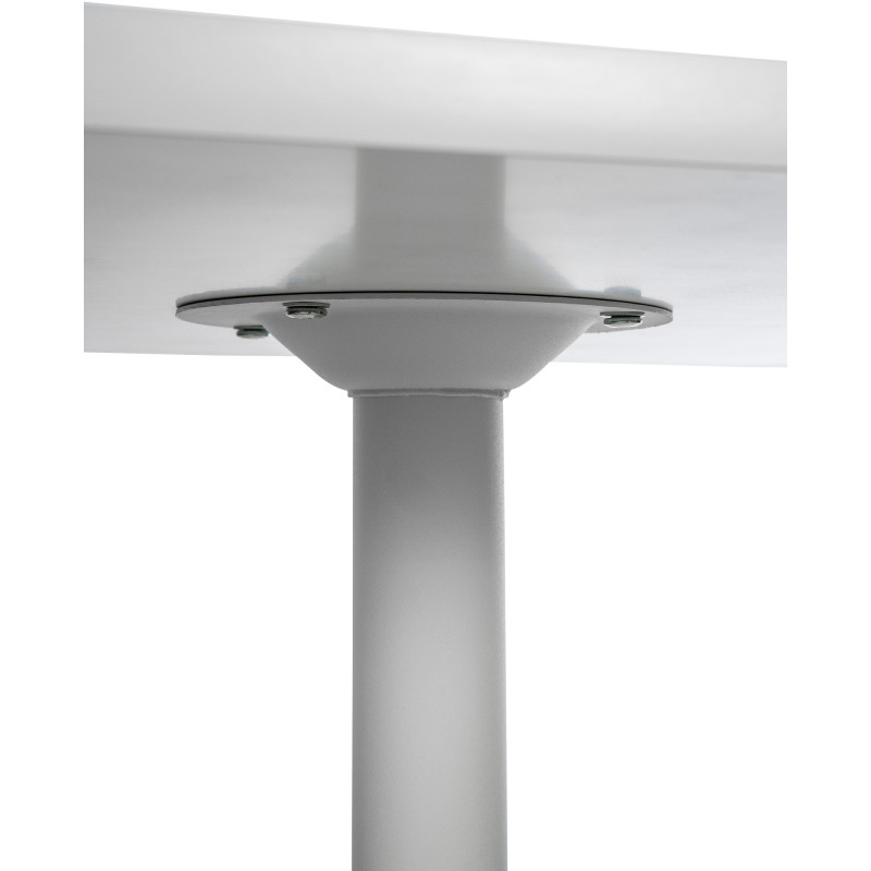 Table bistrot haute moderne Carrée 2 personnes Bois massif Blanc Métal Noir Lirsa - 6