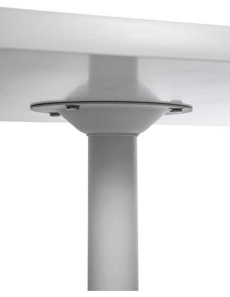 Table bistrot haute moderne Carrée 2 personnes Bois massif Blanc Métal Noir Lirsa - 6