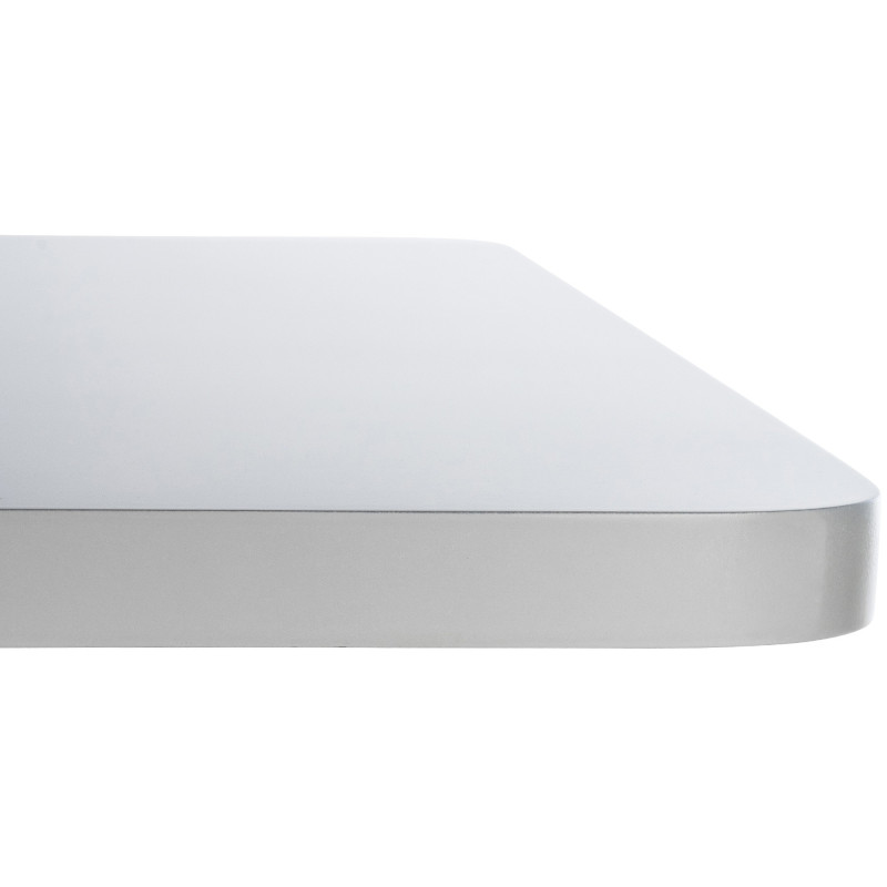 Table bistrot haute moderne Carrée 2 personnes Bois massif Blanc Métal Noir Lirsa - 4