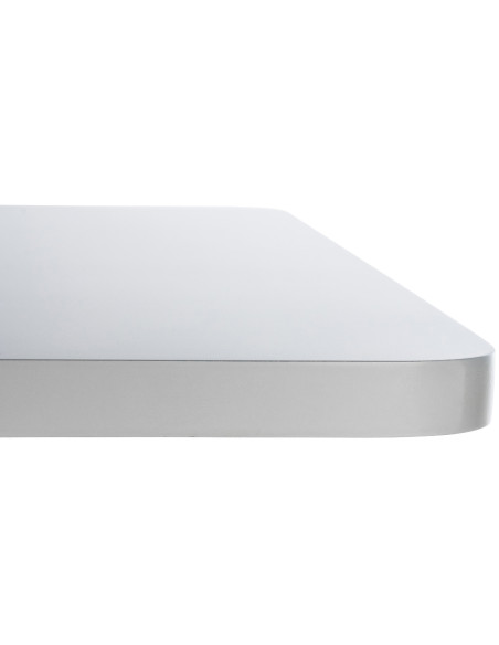 Table bistrot haute moderne Carrée 2 personnes Bois massif Blanc Métal Noir Lirsa - 4