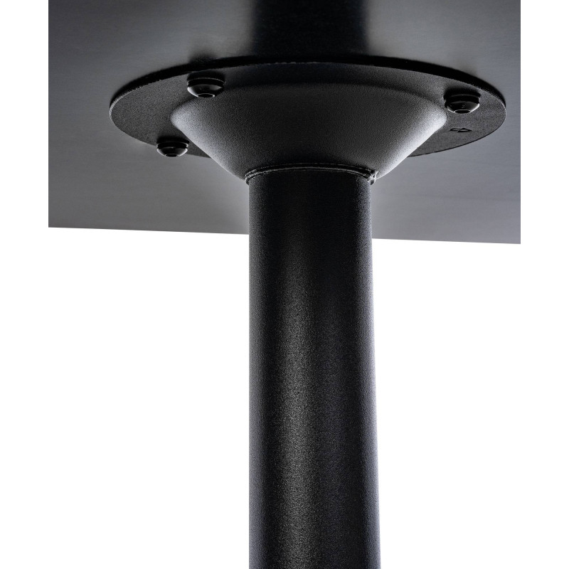 Table bistrot haute moderne Carrée 2 personnes Bois massif Noir Métal Noir Lirsa - 5