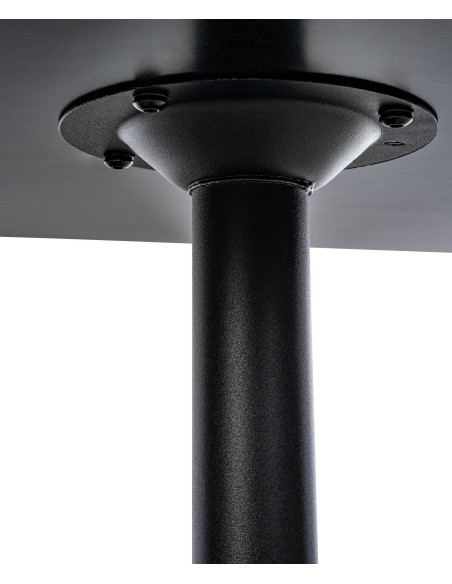 Table bistrot haute moderne Carrée 2 personnes Bois massif Noir Métal Noir Lirsa - 5