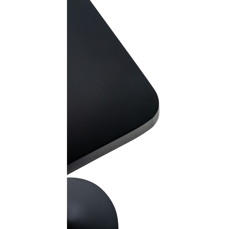 Table bistrot haute moderne Carrée 2 personnes Bois massif Noir Métal Noir Lirsa - 6