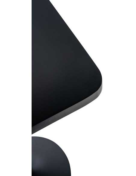 Table bistrot haute moderne Carrée 2 personnes Bois massif Noir Métal Noir Lirsa - 6