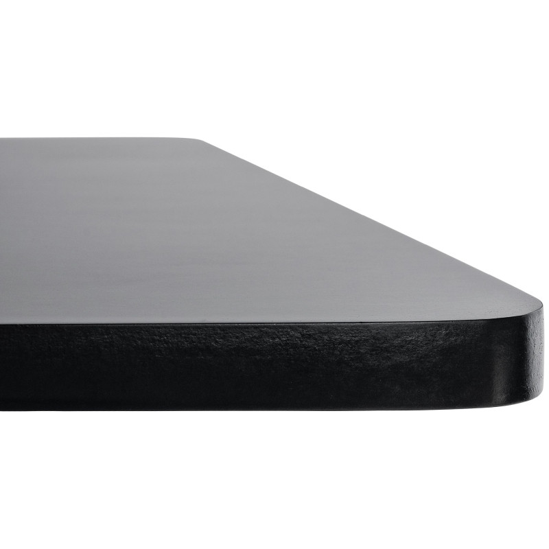 Table bistrot haute moderne Carrée 2 personnes Bois massif Noir Métal Noir Lirsa - 3