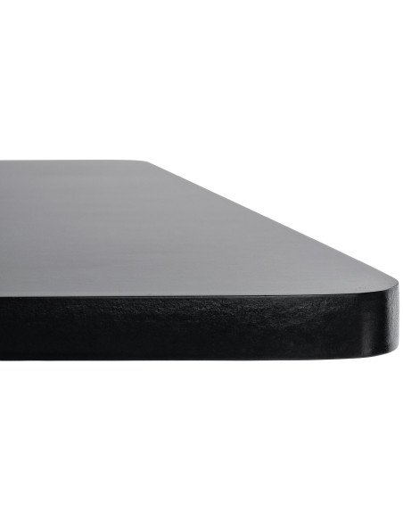 Table bistrot haute moderne Carrée 2 personnes Bois massif Noir Métal Noir Lirsa - 3