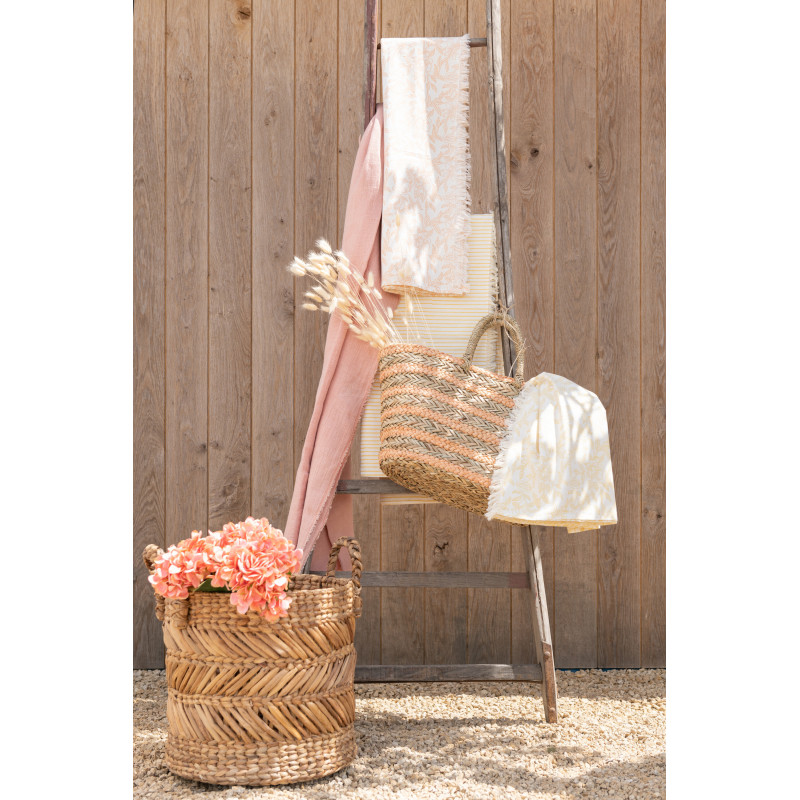 Paniers de rangement déco en raphia tressé naturel Set de 3 - 2