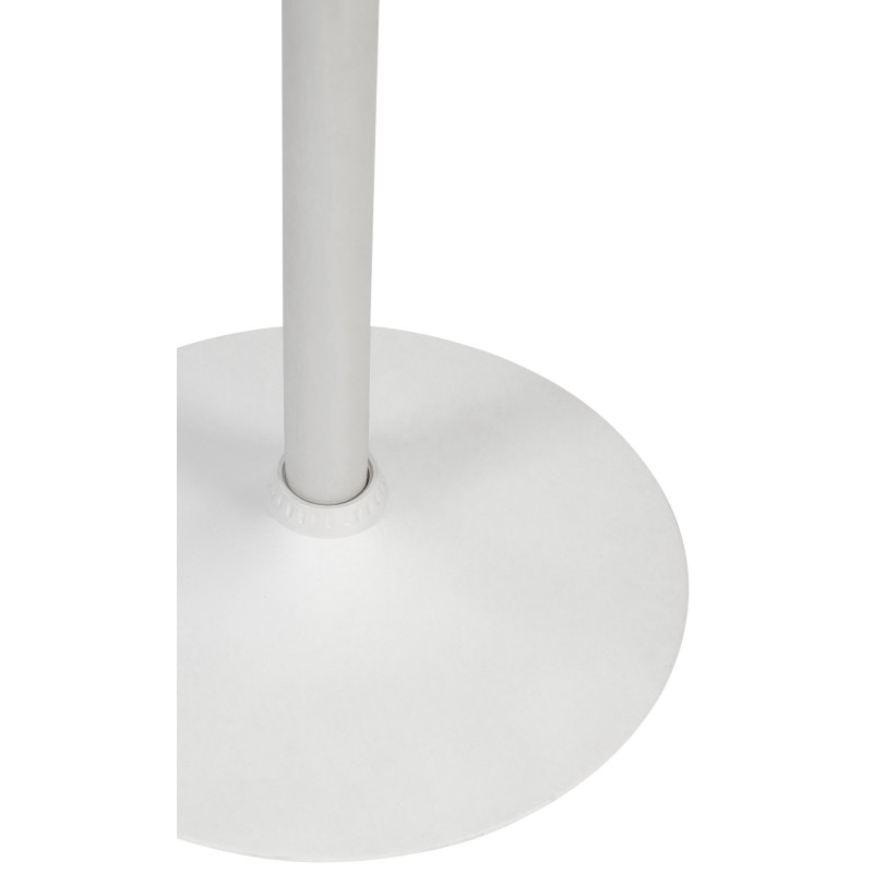 Table de bar hauteur réglable Ronde 2 personnes MDF Métal Blanc Garel - 4