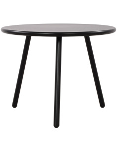 Table basse de jardin Ronde 60 cm Polypropylène Métal Noir Noyra - 1