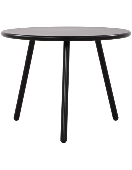 Table basse de jardin Ronde 60 cm Polypropylène Métal Noir Noyra - 1