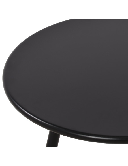 Table basse de jardin Ronde 60 cm Polypropylène Métal Noir Noyra - 3