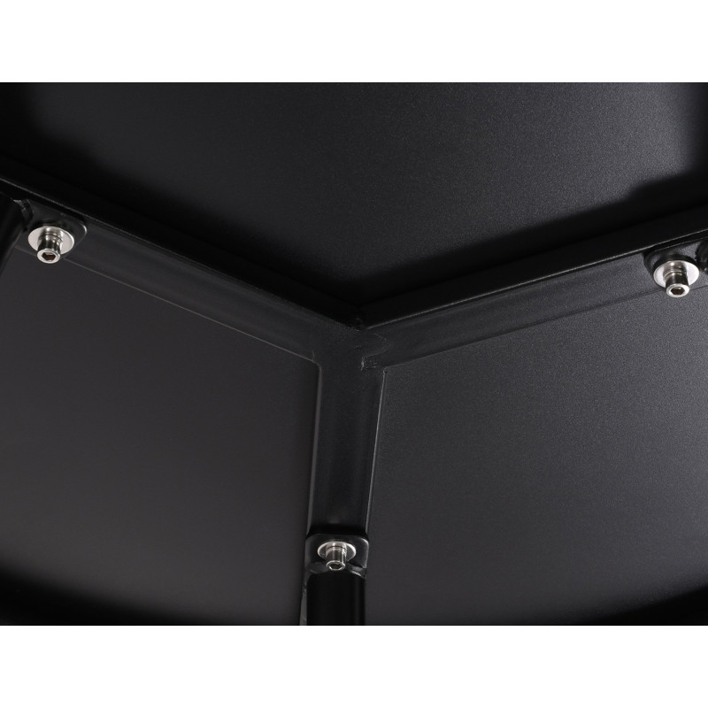 Table basse de jardin Ronde 60 cm Polypropylène Métal Noir Noyra - 4