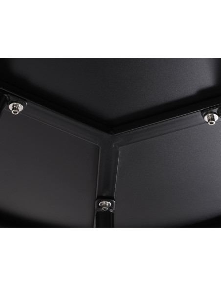 Table basse de jardin Ronde 60 cm Polypropylène Métal Noir Noyra - 4