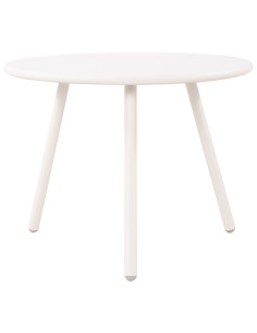 Table basse de jardin Ronde 60 cm Polypropylène Métal Blanc Noyra - 1