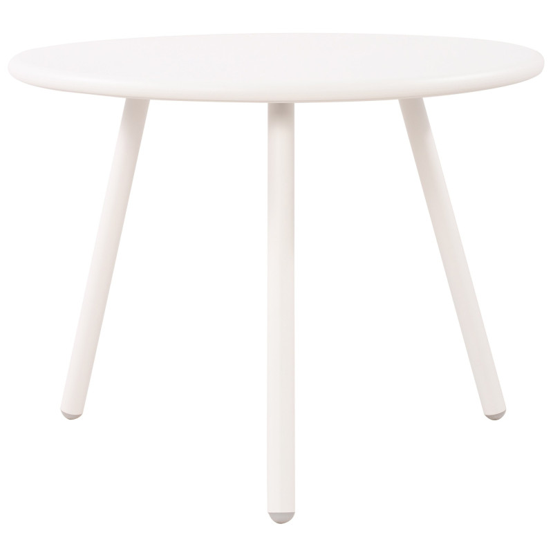 Table basse de jardin Ronde 60 cm Polypropylène Métal Blanc Noyra - 1