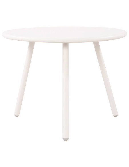 Table basse de jardin Ronde 60 cm Polypropylène Métal Blanc Noyra - 1