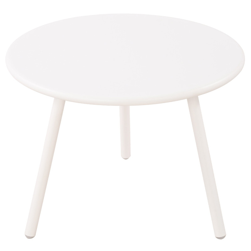 Table basse de jardin Ronde 60 cm Polypropylène Métal Blanc Noyra - 2