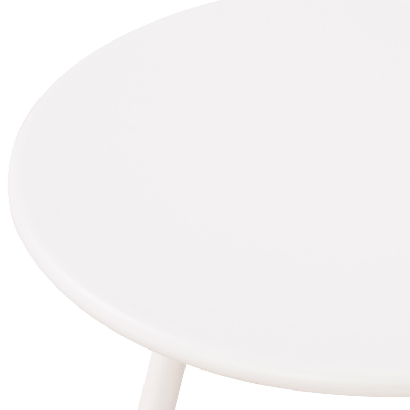 Table basse de jardin Ronde 60 cm Polypropylène Métal Blanc Noyra - 3
