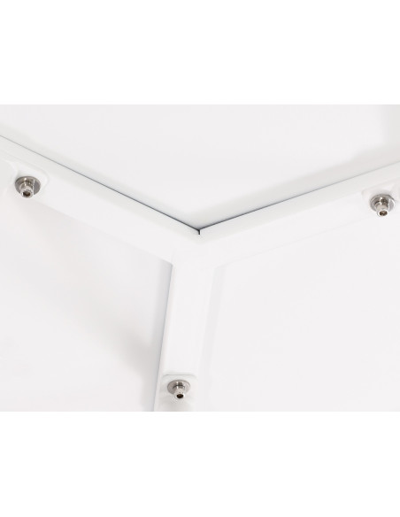 Table basse de jardin Ronde 60 cm Polypropylène Métal Blanc Noyra - 4