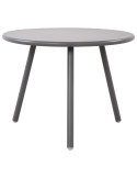 Table basse de jardin Ronde 60 cm Polypropylène Métal Gris foncé Noyra