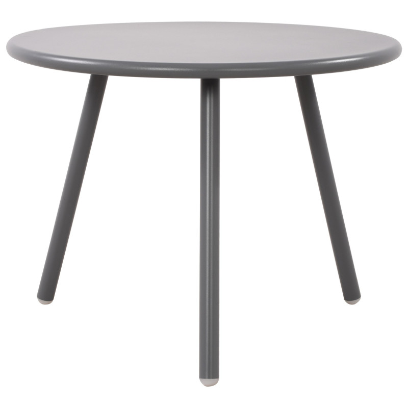 Table basse de jardin Ronde 60 cm Polypropylène Métal Gris foncé Noyra - 1