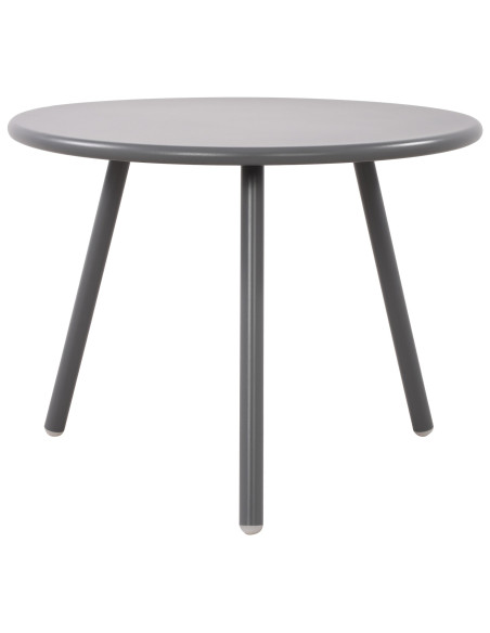 Table basse de jardin Ronde 60 cm Polypropylène Métal Gris foncé Noyra - 1