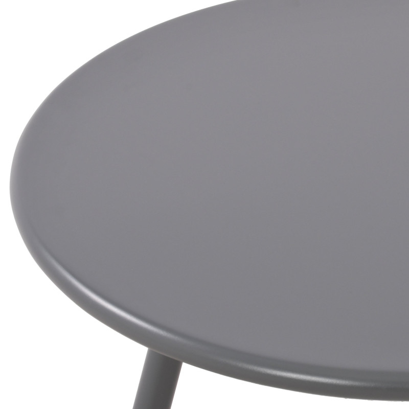 Table basse de jardin Ronde 60 cm Polypropylène Métal Gris foncé Noyra - 3