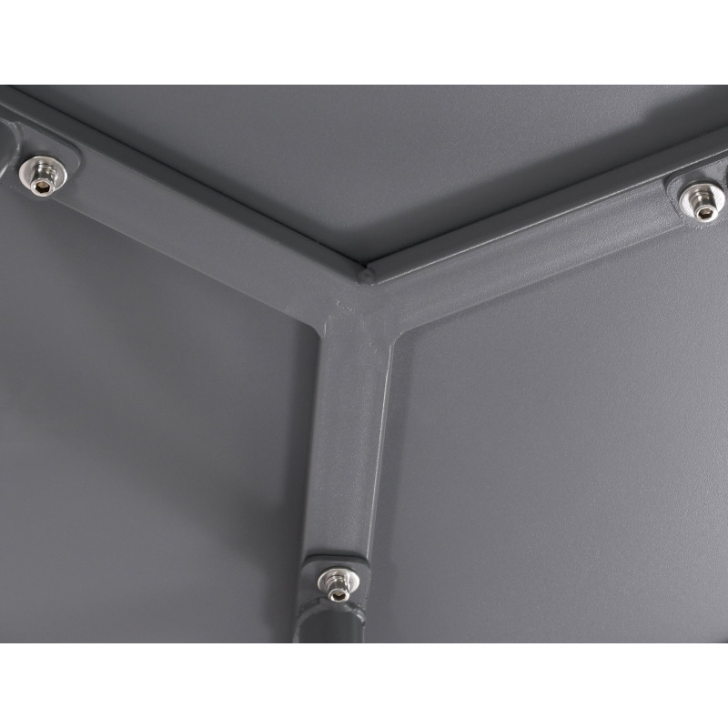 Table basse de jardin Ronde 60 cm Polypropylène Métal Gris foncé Noyra - 4