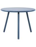 Table basse de jardin Ronde 60 cm Polypropylène Métal Bleu Noyra