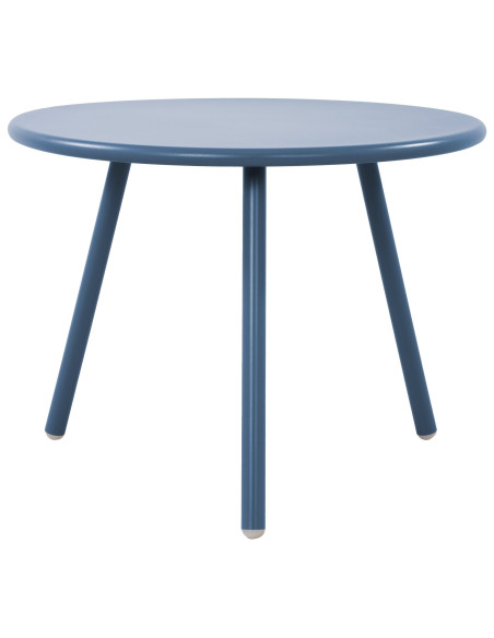 Table basse de jardin Ronde 60 cm Polypropylène Métal Bleu Noyra - 1