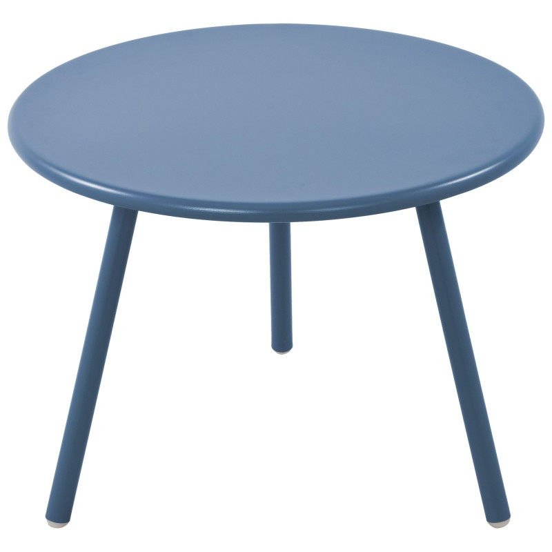 Table basse de jardin Ronde 60 cm Polypropylène Métal Bleu Noyra - 2