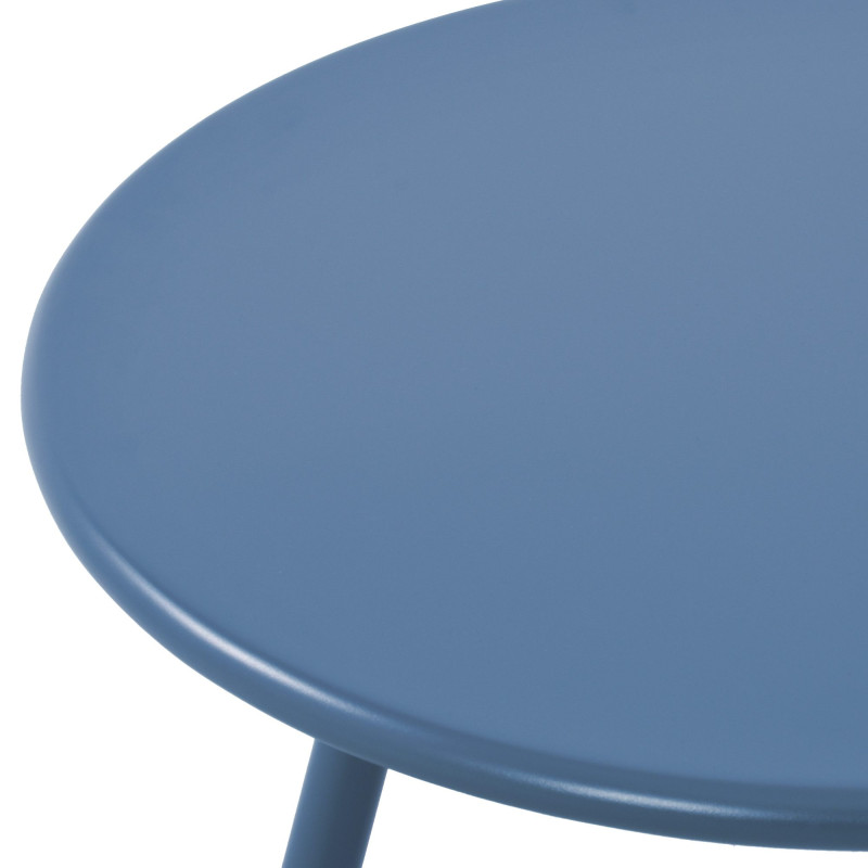 Table basse de jardin Ronde 60 cm Polypropylène Métal Bleu Noyra - 3