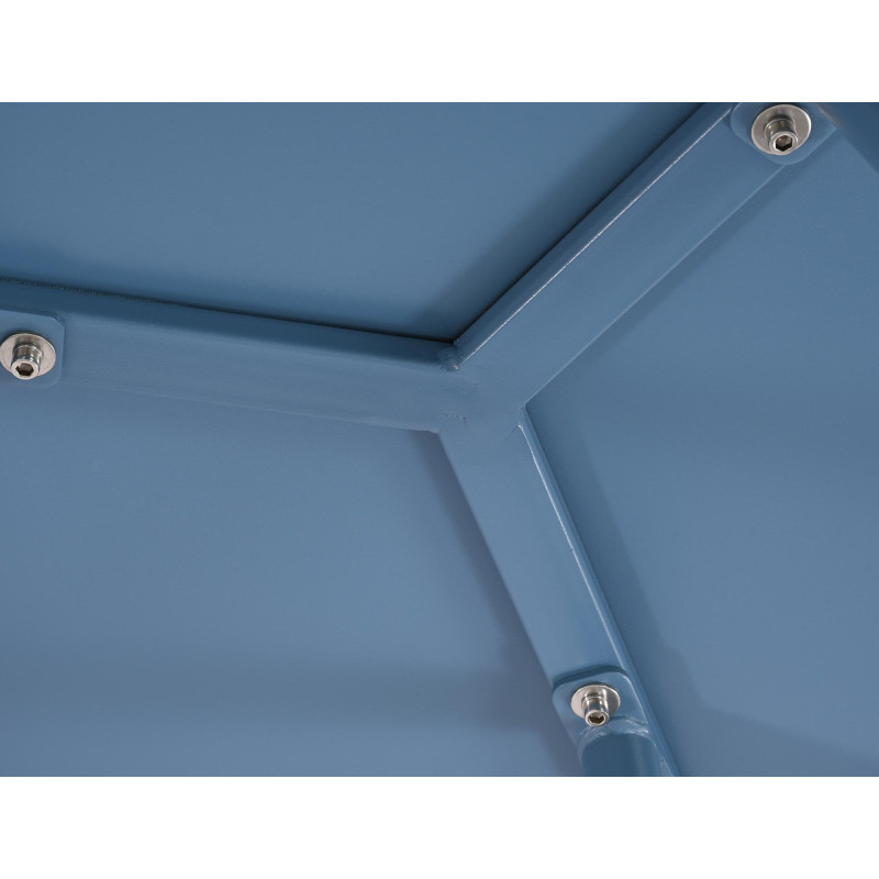 Table basse de jardin Ronde 60 cm Polypropylène Métal Bleu Noyra - 4