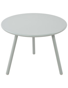 Table basse de jardin Ronde 60 cm Polypropylène Métal Turquoise Noyra - 1 2