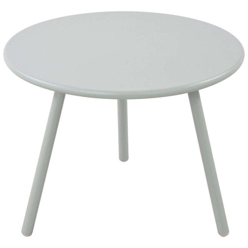 Table basse de jardin Ronde 60 cm Polypropylène Métal Turquoise Noyra - 2