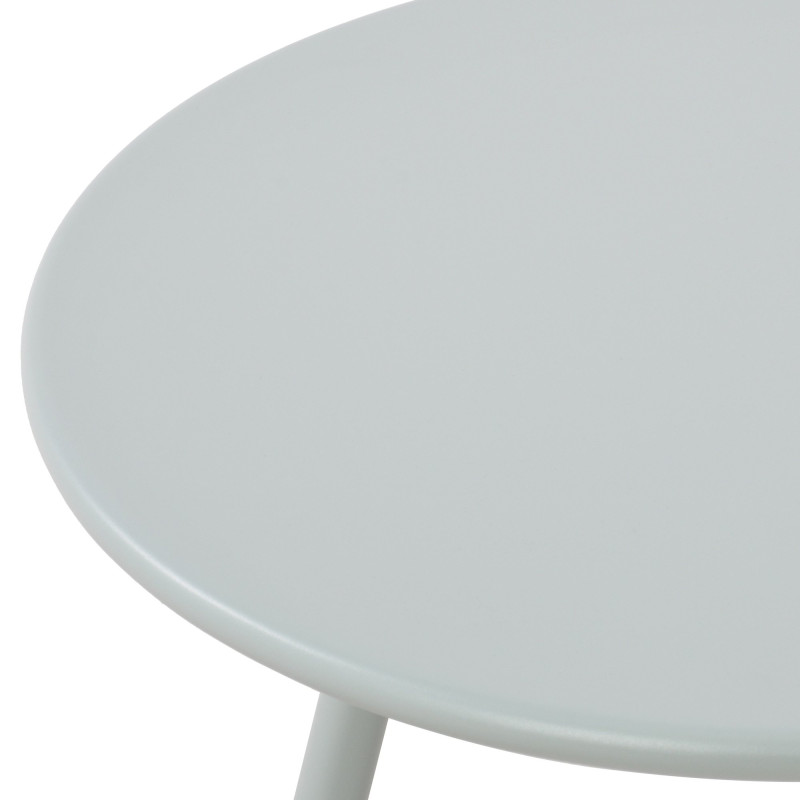 Table basse de jardin Ronde 60 cm Polypropylène Métal Turquoise Noyra - 3
