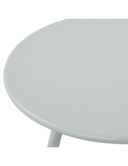 Table basse de jardin Ronde 60 cm Polypropylène Métal Turquoise Noyra - 3